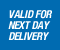 Valid for next day delivery